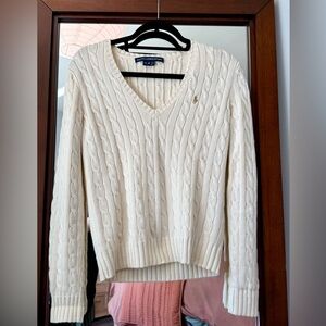 Ralph Lauren Cream Cable Knit Sweater